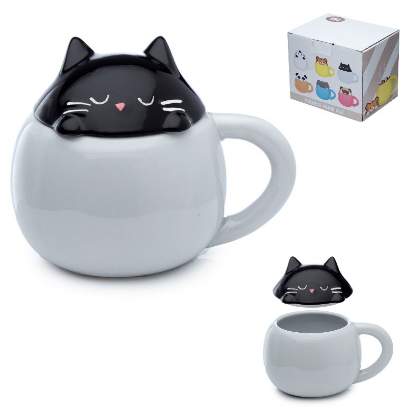 TAZA CERAMICA DISEÑO GATO FELINO