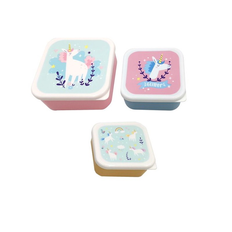 SANDWICHERA SET DE 3 UNICORNIO MAGICO