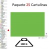 CARTULINA A2 PAQUETE 25 UNIDADES VERDE FUERTE