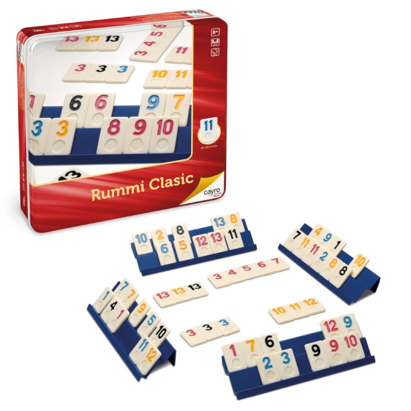 JUEGO RUMMI CLASIC CAJA METAL 27CM