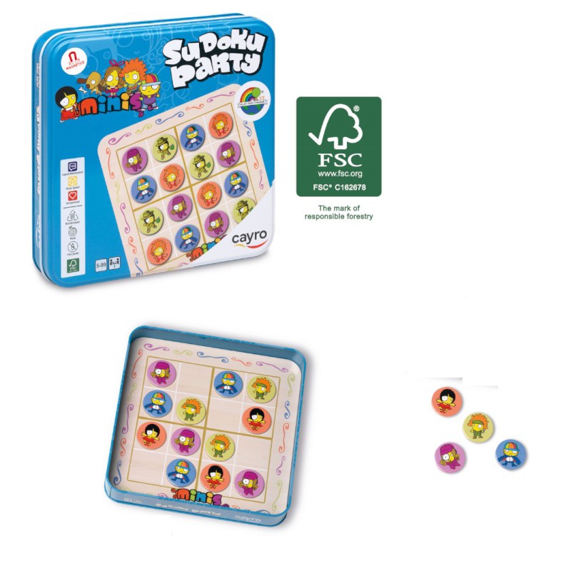 JUEGO SUDOKU PARTY CAJA METAL 19CM