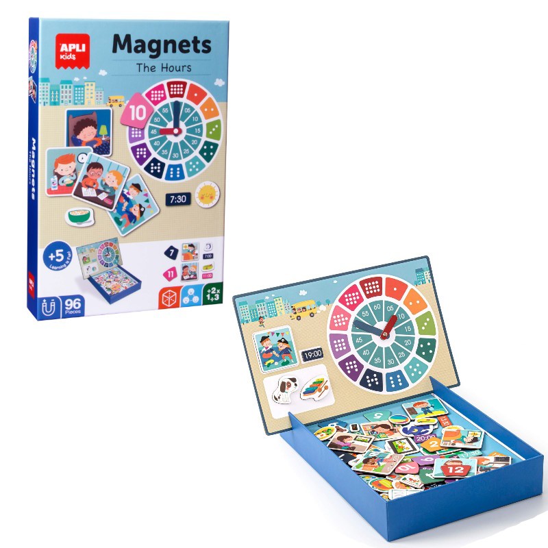 JUEGO EDUCATIVO APRENDO LAS HORAS MAGNETICO