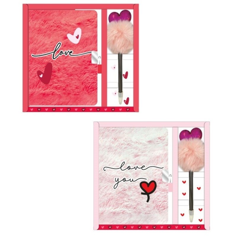 DIARIO LOVE 13X18CM PELUCHE SURTIDO