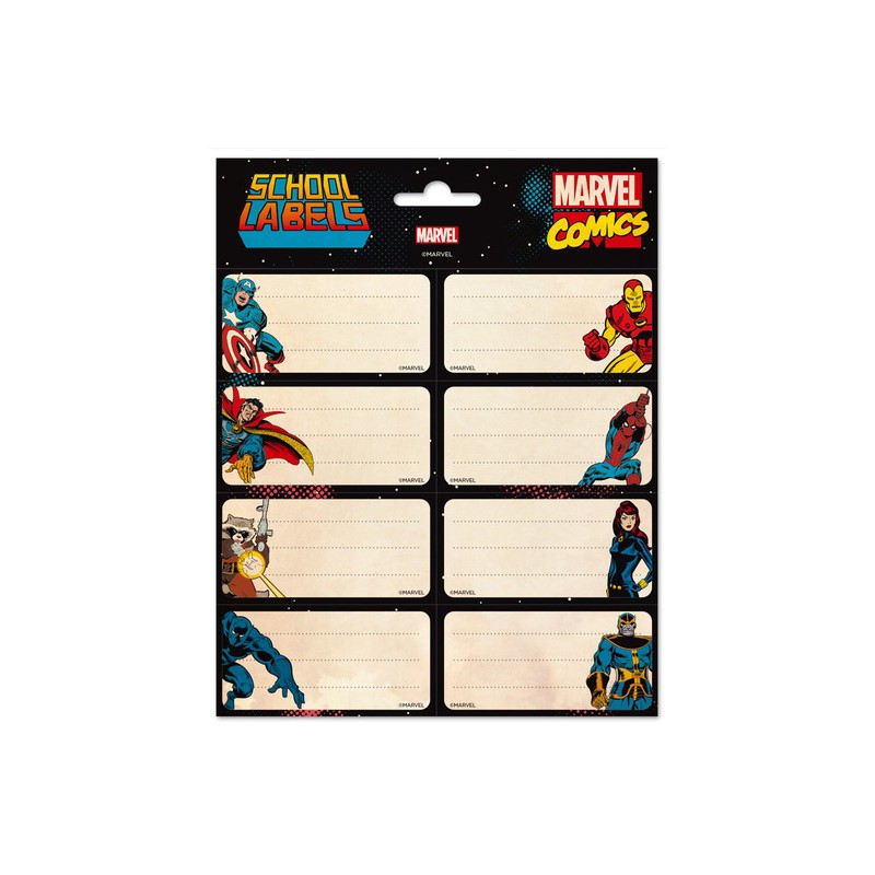 ETIQUETA SOBRE PARA LIBROS 80x40 MARVEL VENGADORES