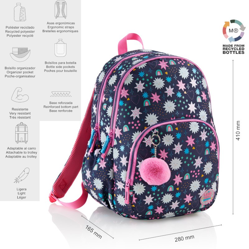 MOCHILA 41CM MIQUELRIUS TRIPLE OSLO TWINKLE