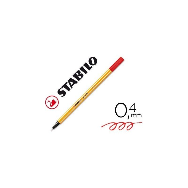 ROTULADOR STABILO 0.4 ROJO 88/40