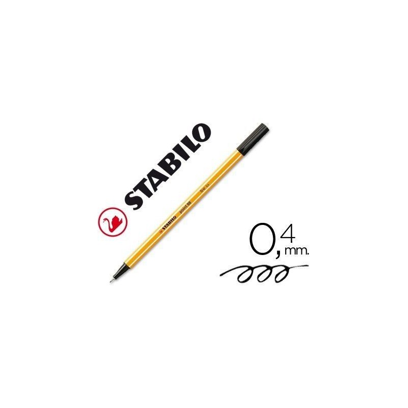 ROTULADOR STABILO 0.4 NEGRO 88/46