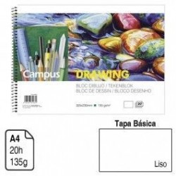 BLOC DIBUJO A4 ESPIRAL LISO