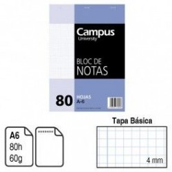 BLOC NOTAS ENCOLADO A6 CUADRO MICROPERFORADO