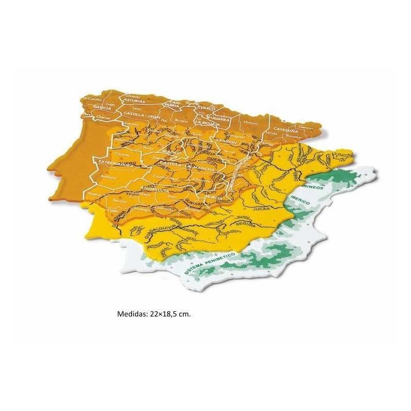 PLANTILLA MAPA ESPAÑA  22 x 18,5 cm GRANDE