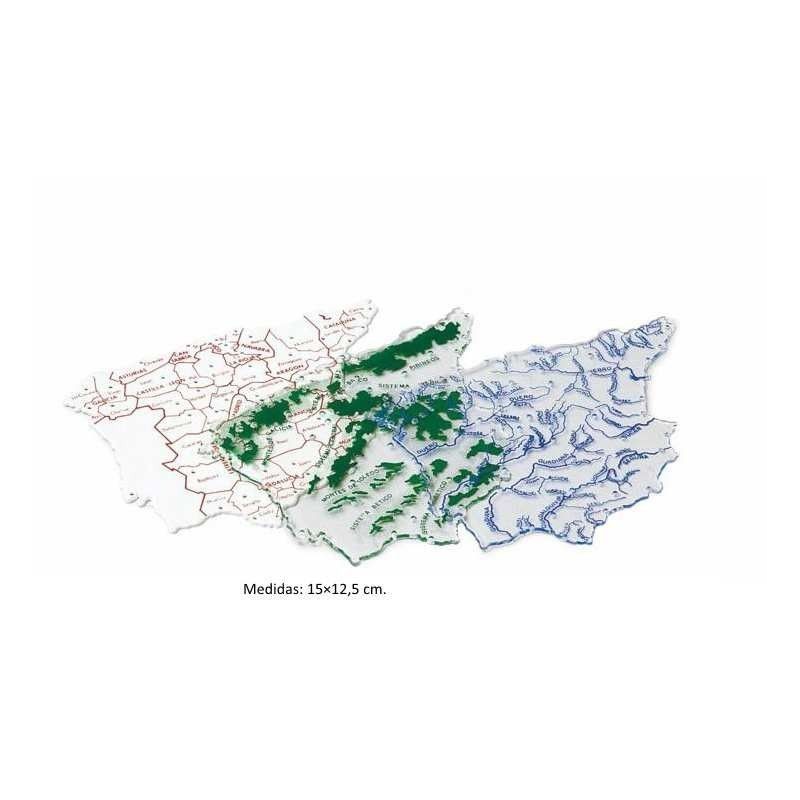 PLANTILLA MAPA ESPAÑA 15 x 12,5 cm PEQUEÑO