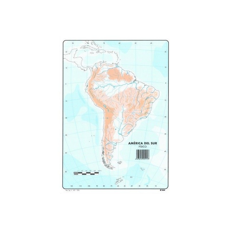 MAPA FISICO AMERICA DEL SUR 