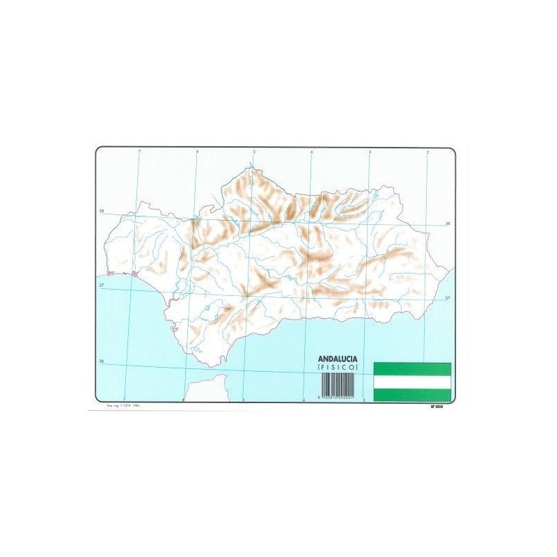 MAPA FISICO ANDALUCIA