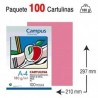 CARTULINA A4 COLOR ROSA PAQUETE 100