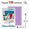 CARTULINA A4 COLOR LILA PAQUETE 100
