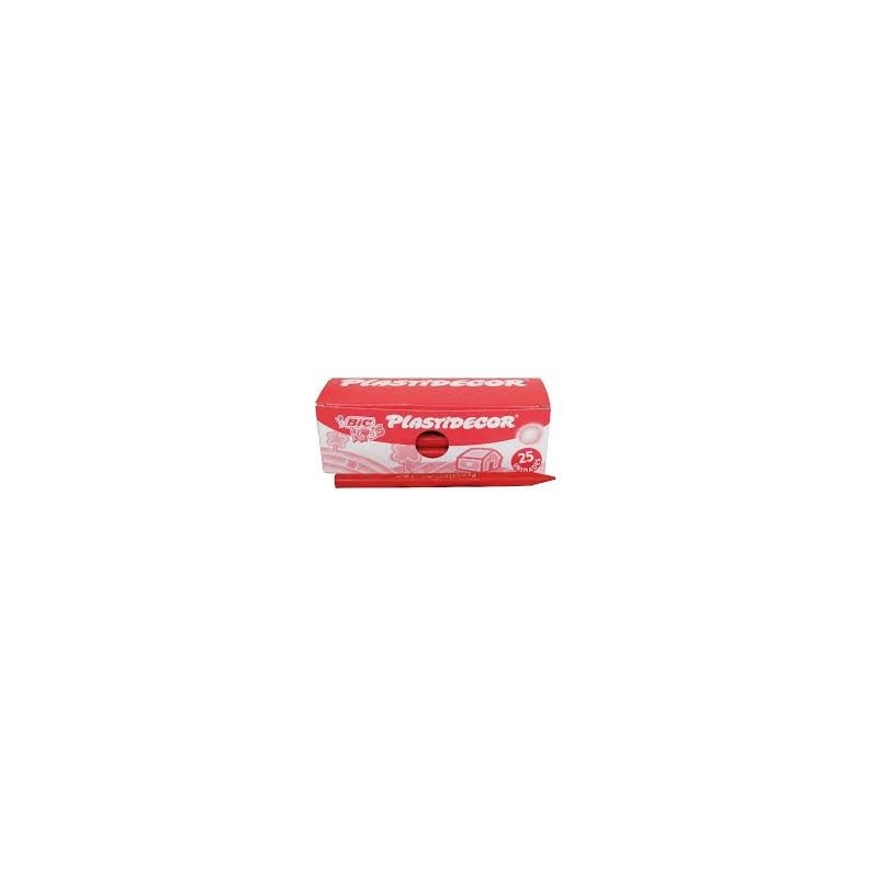 CERAS PLASTIDECOR CAJA 25 UNIDADES ROJO