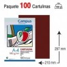 CARTULINA A4 COLOR GRANATE PAQUETE 100