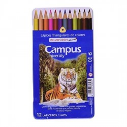 LAPIZ COLOR CAMPUS ACUARELABLE 12