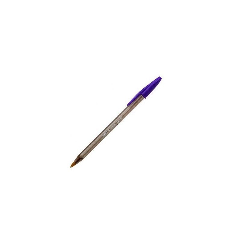 BIC Cristal Fun bolígrafos Punta Ancha (1,6 mm) – Morado, Caja de 20  unidades : : Oficina y papelería