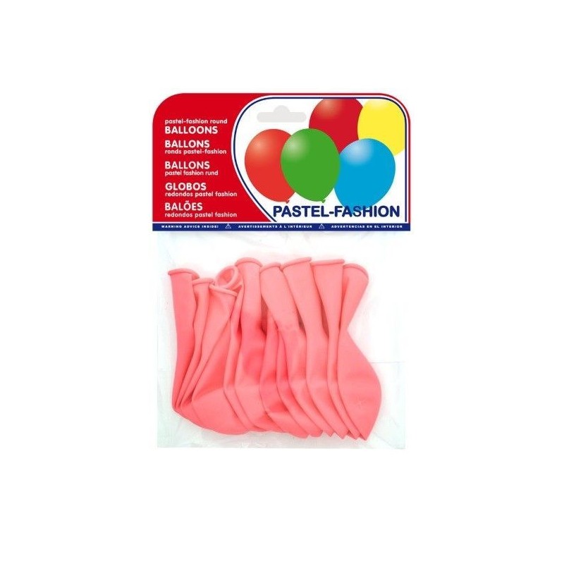 GLOBOS COLORES PAQUETE 20U ROSA