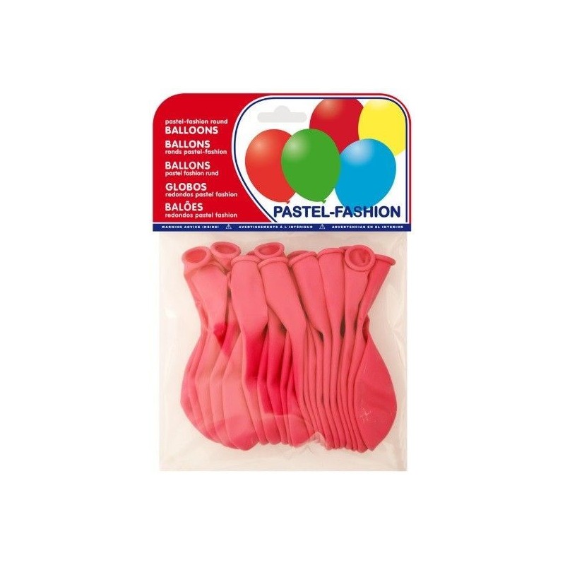 GLOBOS COLORES PAQUETE 20U FUCSIA