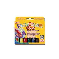 TEMPERA SOLIDA ESCOLAR PLAYCOLOR 6U