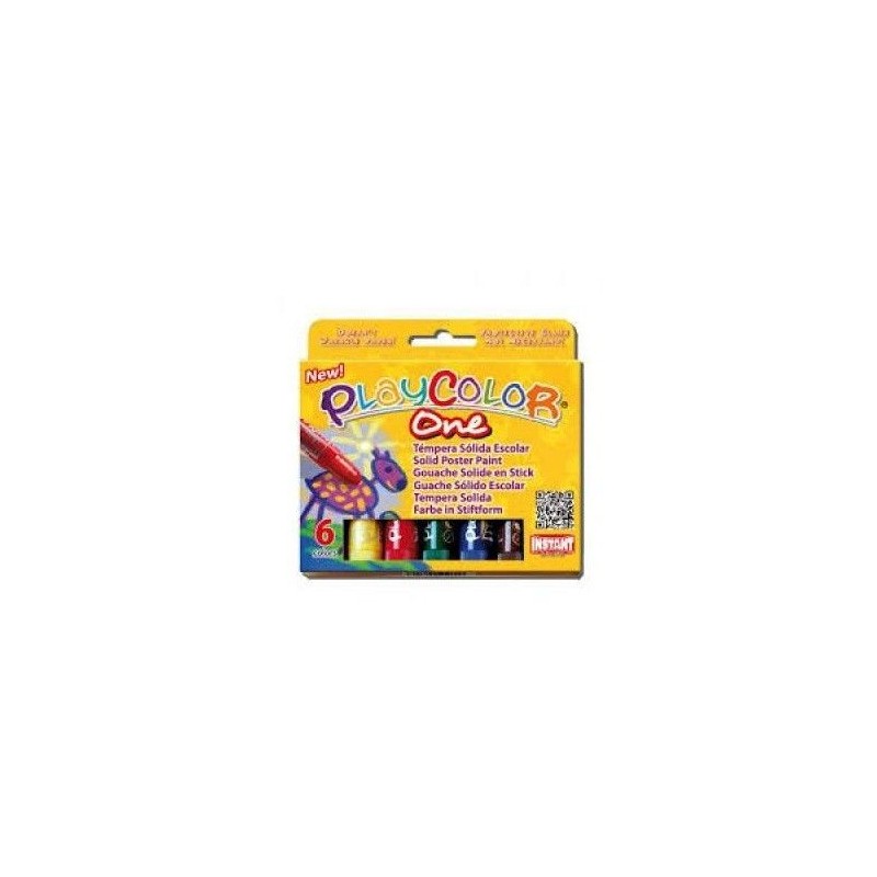 TEMPERA SOLIDA ESCOLAR PLAYCOLOR 6U