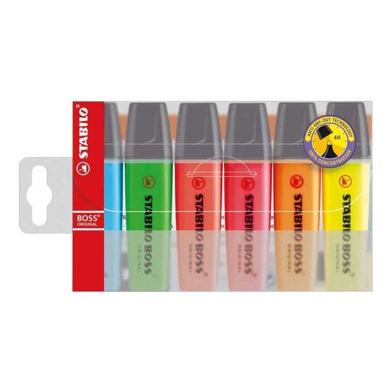 FLUORESCENTE STABILO PACK 6 COLORES