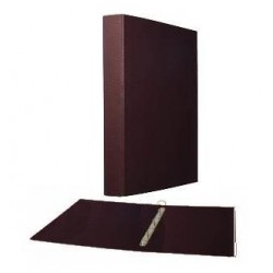 ARCHIVADOR FOLIO 4 ANILLAS 25mm CARTON MARRON