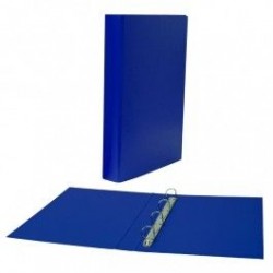 ARCHIVADOR FOLIO 4 ANILLAS 40mm CARTON AZUL