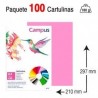 CARTULINA A4 COLOR ROSA CHICLE PAQUETE 100