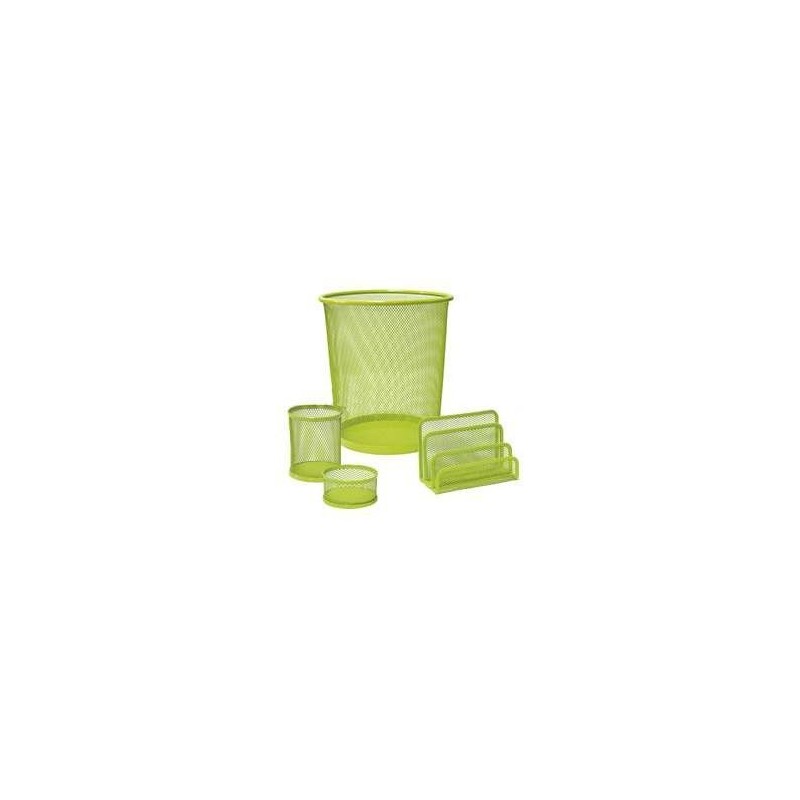 PAPELERA SET 4 PIEZAS PLUS VERDE